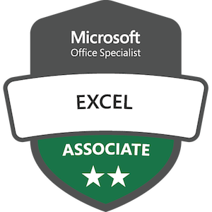 Microsoft Excel Associate badge